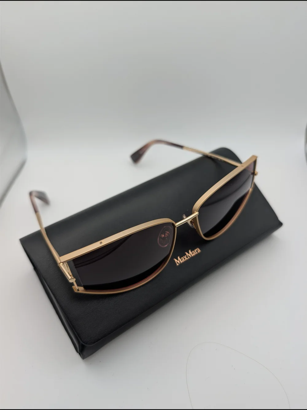 Max Mara Menton-3 Gold Violet Cat Eye Sunglasses MM0141 NWT Case Included